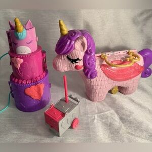 Four Piece Polly Pocket Play Places And One Doll